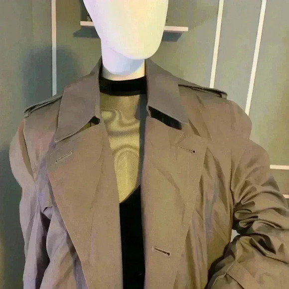 Botany 500 Trench Coat Mens Size 38 Tan Overcoat Made In USA - Picture 4 of 15